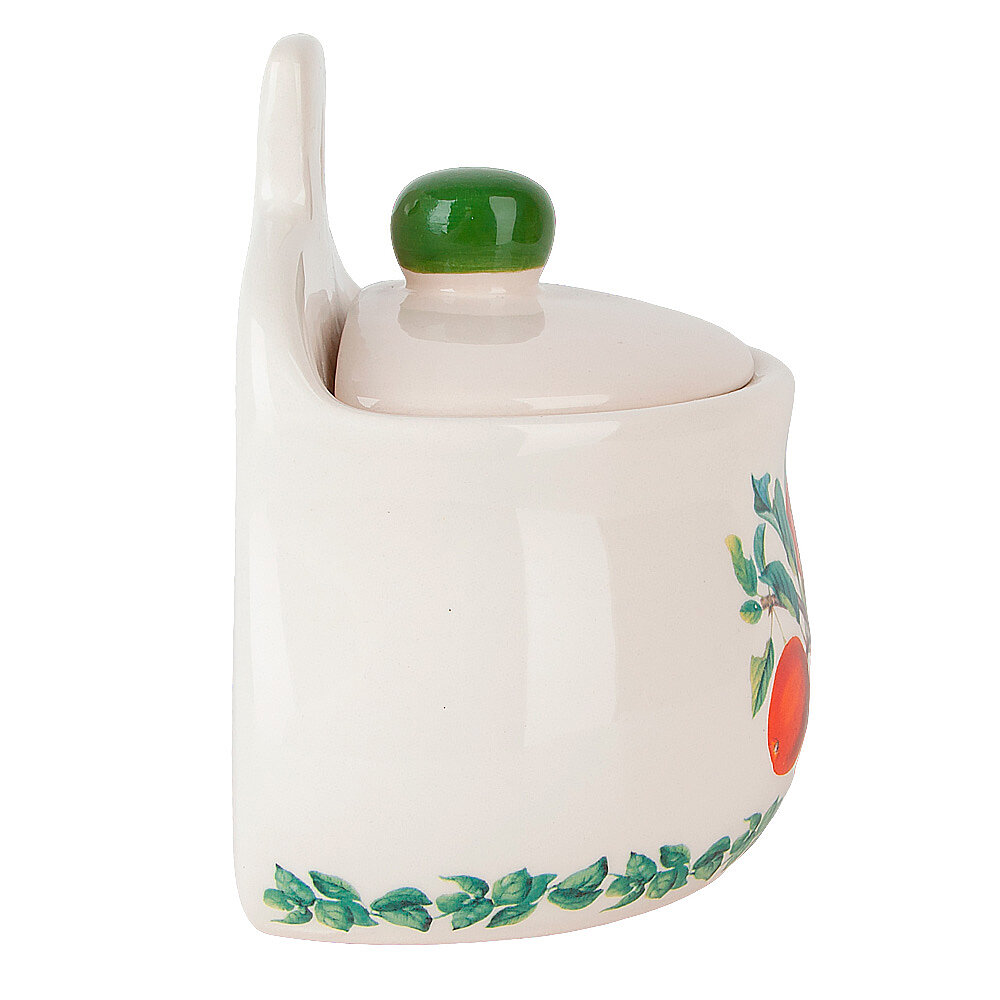 Солонка с крышкой настенная подвесная керамическая "Fruit Garden", 450 мл, Dolomite, подарочная коробка — фото 1