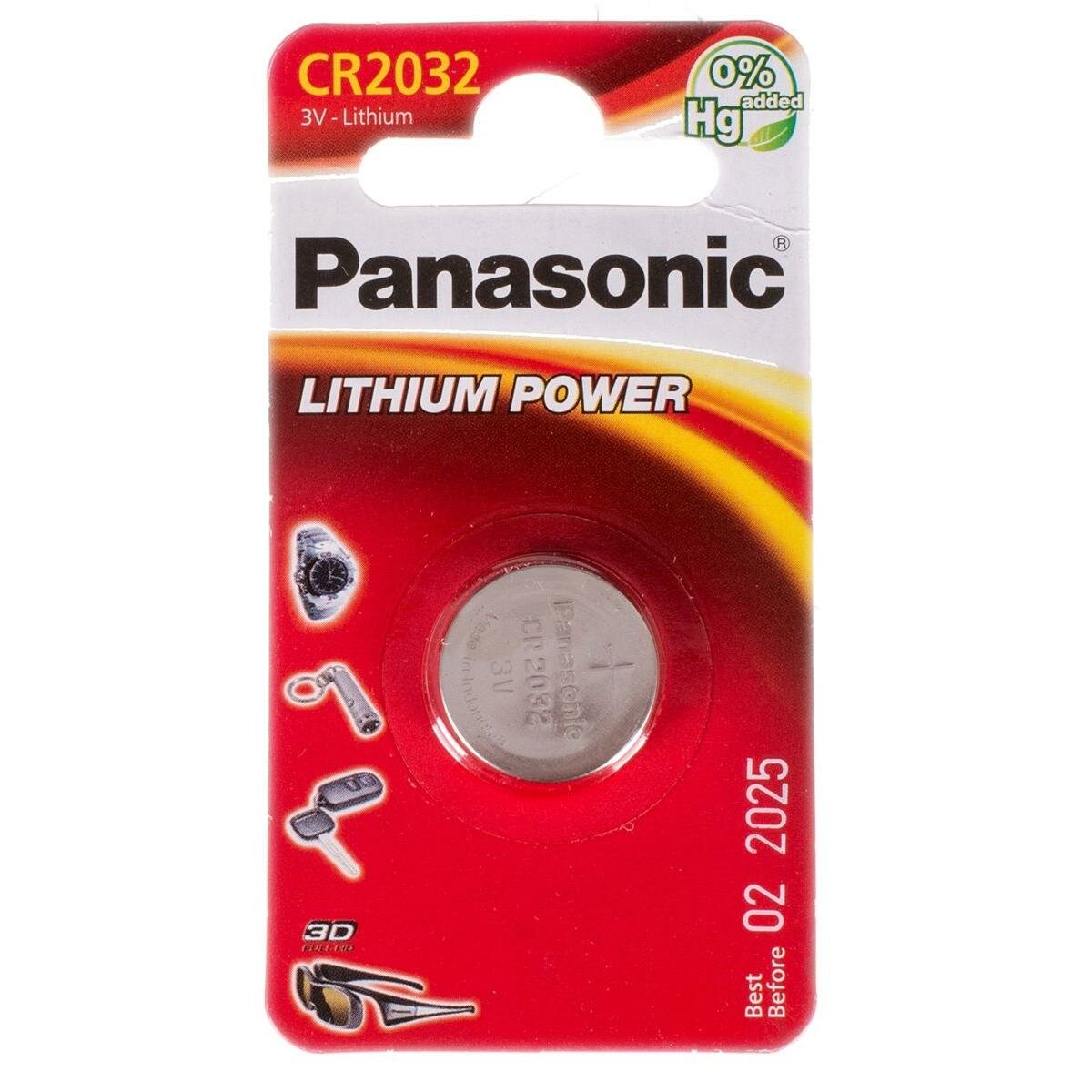 Батарейка Panasonic CR 2032 Bli 1 Lithium (CR-2032EL/1B) - фото №17