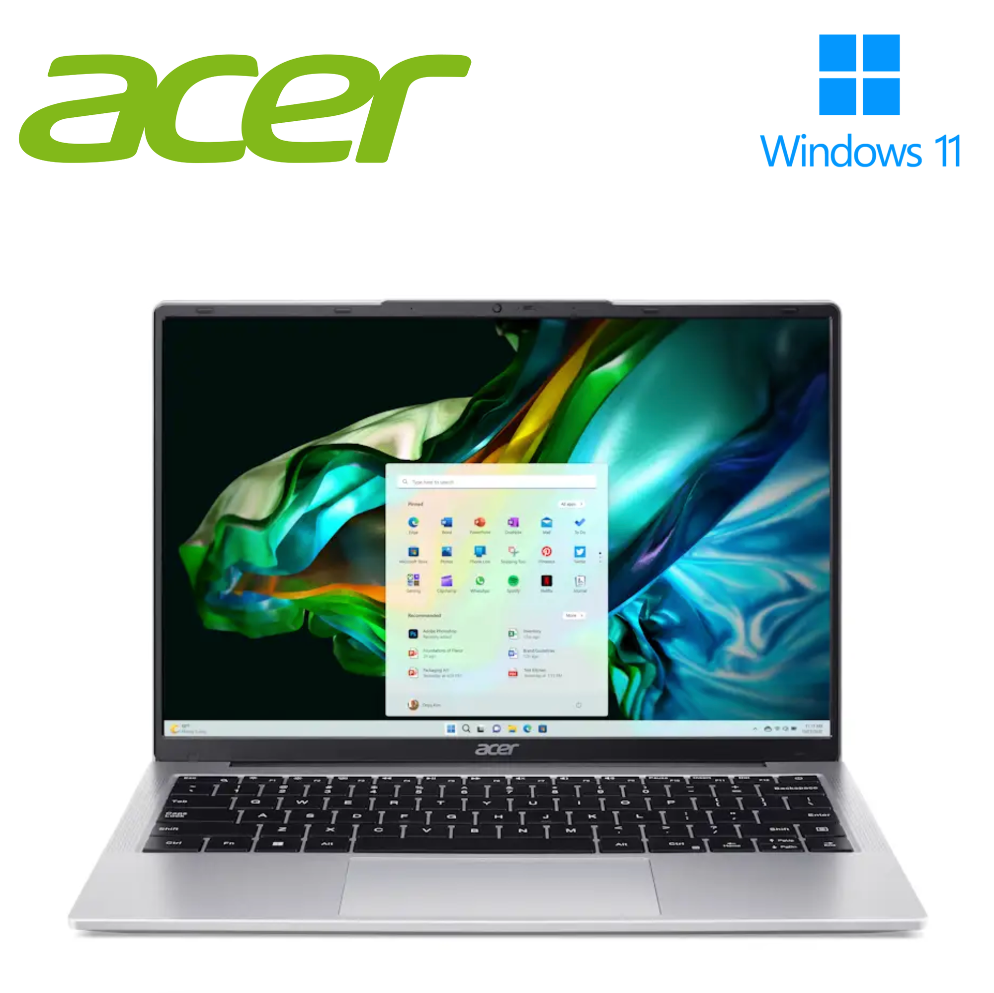 14" Ноутбук Acer Aspire Lite 14 Intel Processor N100 (2.1 ГГц) RAM 8 ГБ DDR5 SSD 256 ГБ Intel UHD Graphics Windows 11 Pro русская клавиатура