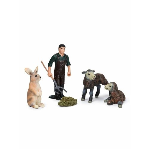 Игрушка ферма с фигурками животные животные книга с объёмными фигурками