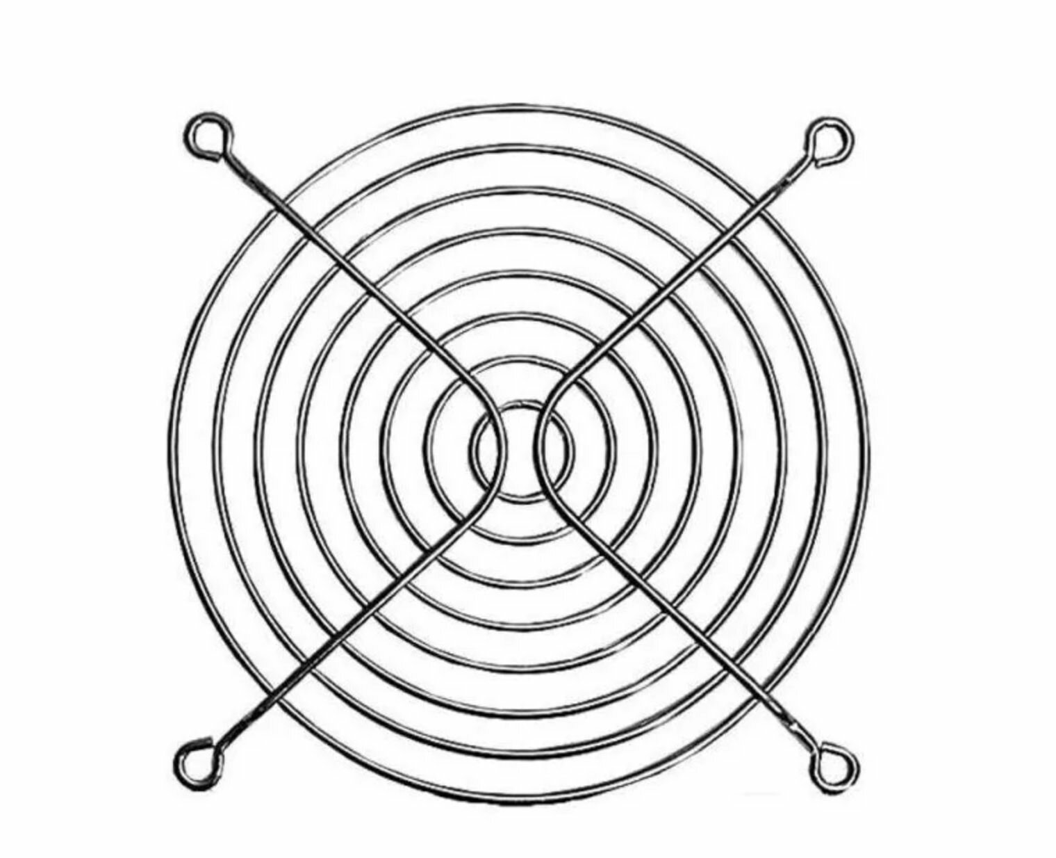 Металлическая решетка для вентилятора кулера 80*80 мм