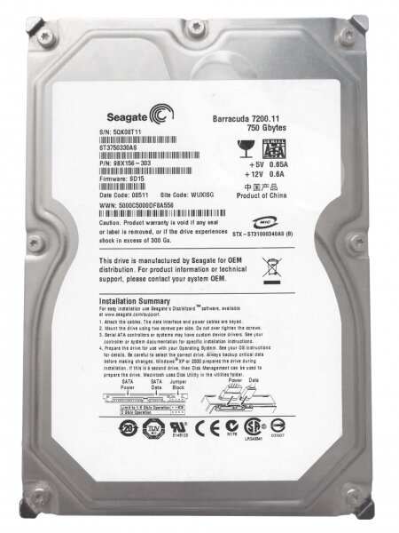 Жесткий диск Seagate ST3750330AS 750Gb SATAII 3,5" HDD