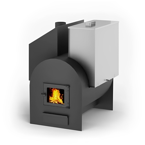 Печь для бани Сабантуй 3D- 20 дверка стекло с баком справа на 80л.