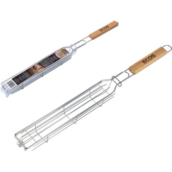 Решетка для барбекю Ecos -9710D 49х4х35см хром
