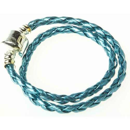 Браслет плетеный ZLATKA голубой металлик 23см 1шт 2шт 345₽