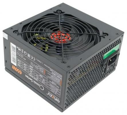 Ginzzu CB650 12CM black,24+4p,2 PCI-E(6+2), 4*SATA, 3*IDE, оплетка MB, кабель питания