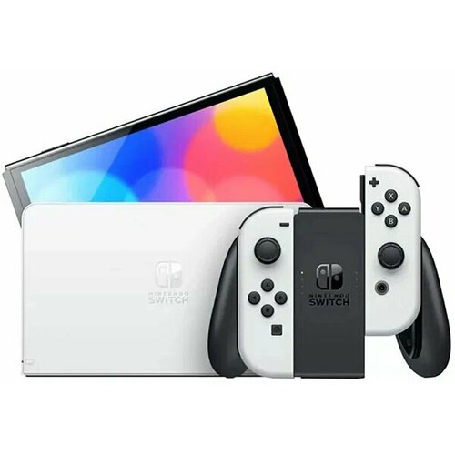 Прошитый Nintendo Switch Oled белый 512gb