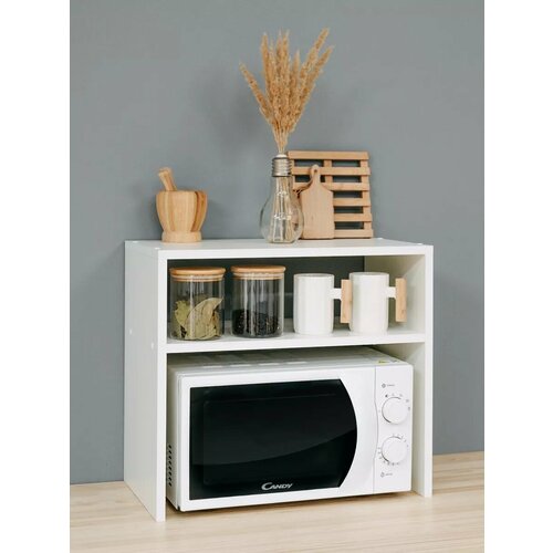 Полка настольная для микроволновки на кухню, подставка под Микроволновую печь, СВЧ на стол 53х48х30 см