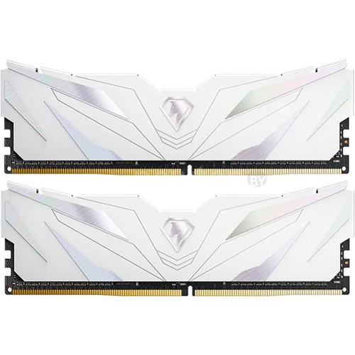 Модуль памяти 32GB (2x16GB) Netac Shadow II DDR4, 3200MHz CL16, 1.35V / NTSWD4P32DP-32W / White / with radiator память ddr4 32gb 2x16gb kit 3200mhz netac shadow ii ntswd4p32dp 32k