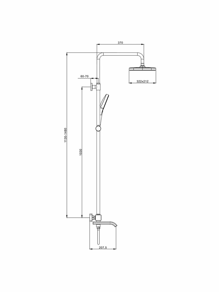 R22.26.06 Душевая система с термостатом — фото 1