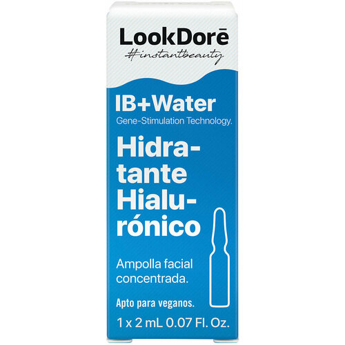 Lookdore IB+ Water Концентрированная сыворотка в ампулах для интенсивного увлажнения Ampoules Moisturising Hyaluronic 2 мл 1 шт ампулы для лица look dore сыворотка в ампулах для интенсивого увлажнения moisturising hyaluronic