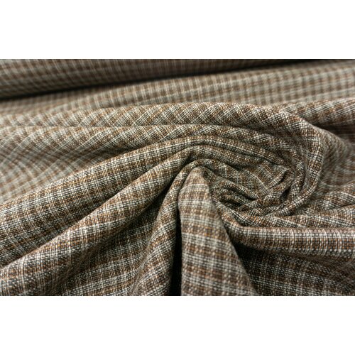 Лен мелкая коричневая клетка 2799₽