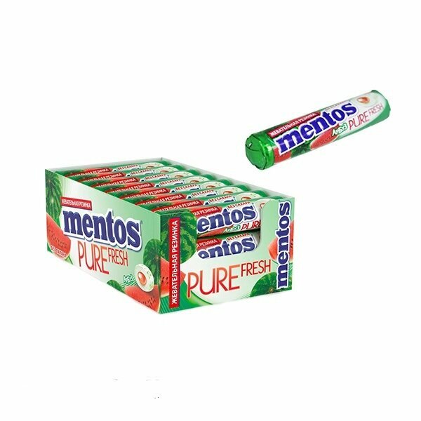 Жевательная резинка Mentos Pure Fresh Арбуз 15.5г Perfetti Van Melle - фото №11