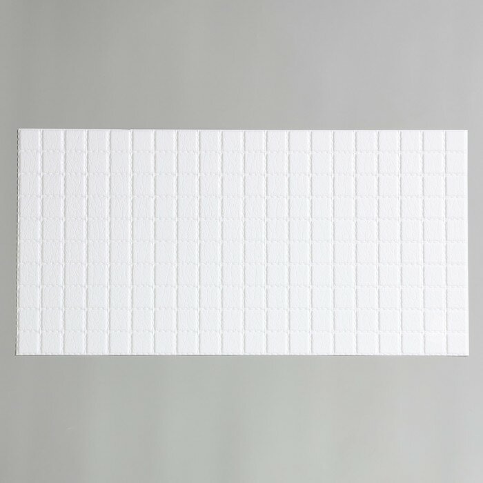 фото Панель ПВХ кожа Белая 485х960