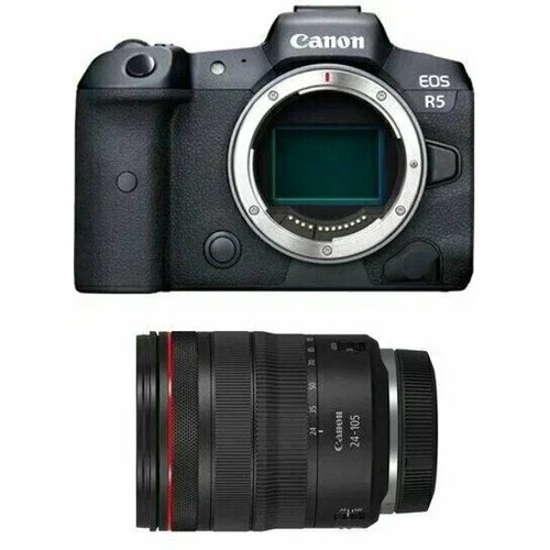 Фотоаппарат Canon EOS R5C KIT RF 24 -105mm f4 IS USM черный 51199900₽