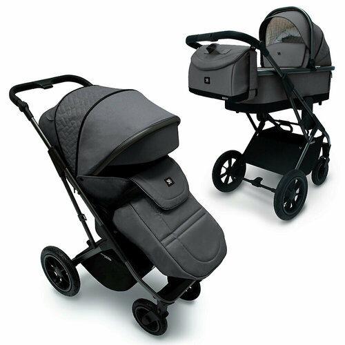 Коляска 2в1 Sweet Baby Ricci цвет Steel Grey Air Графитовый 51501₽