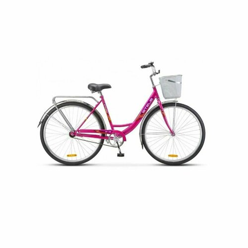 Велосипед Stels Navigator 345 28 пурпурный LU085343 с корзиной 13300₽