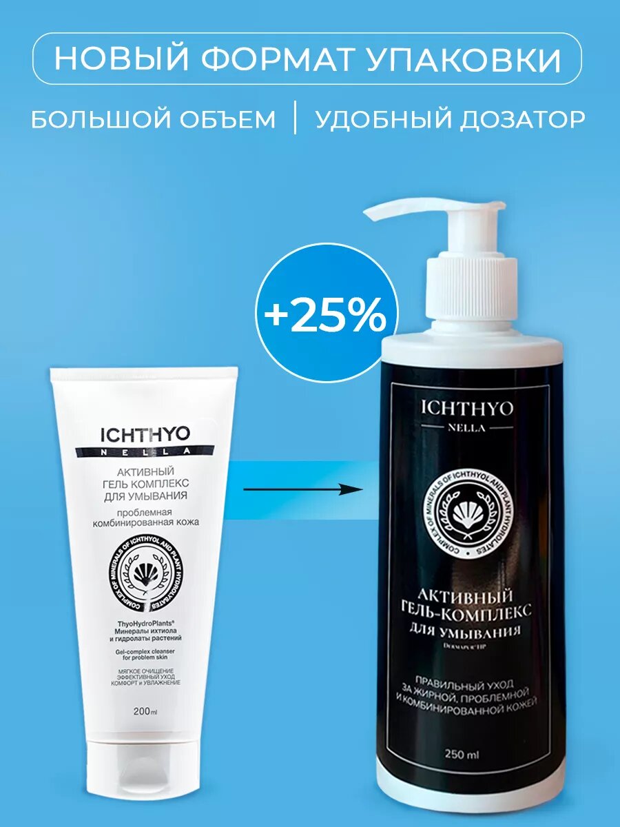 Гель для умывания для проблемной кожи лица ICHTHYONELLA 200 ml