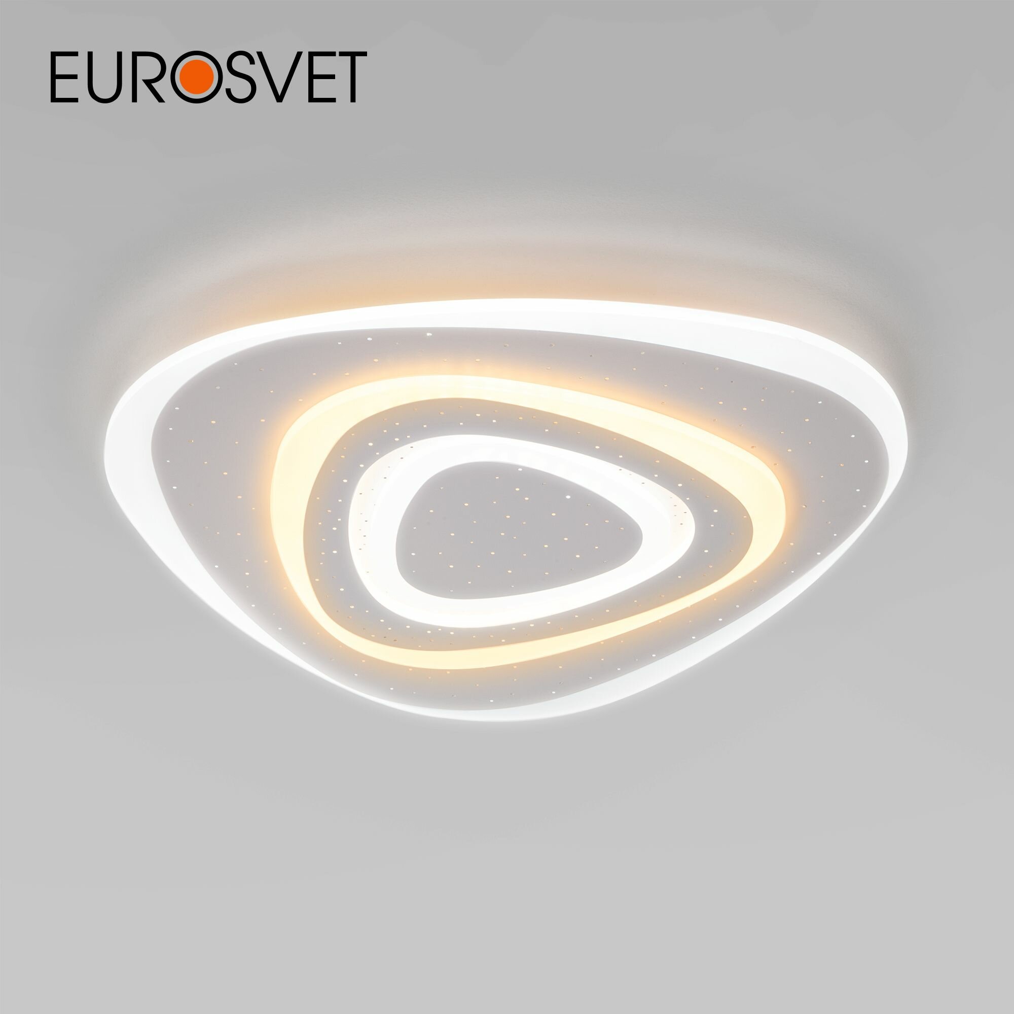 Люстра / Потолочный светодиодный светильник с пультом управления Eurosvet Siluet 90115/6 белый IP20