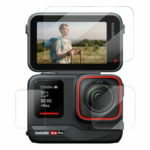 Закаленное стекло TELESIN для экрана и объектива Insta 360 Ace Pro