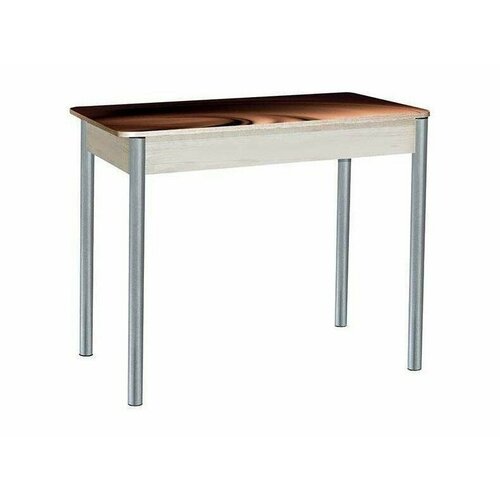 Нью йорк фотопечать стол обеденный раздвижной / шоколад/дуб молочный/металлик