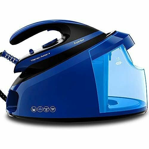 Tristan Auron Superfast Steam Iron Station Давление пара 65 бар I 2800 Вт регулируемая подача пара паровой удар 420 гмин I Резервуар для воды 17 л автоматическое отключение синий с полкой 2565500₽