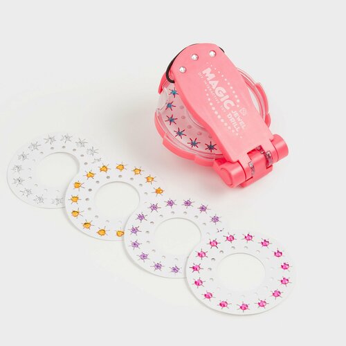 Стайлер для волос 12 см детский со стразами пластик розовый Creative 1190₽