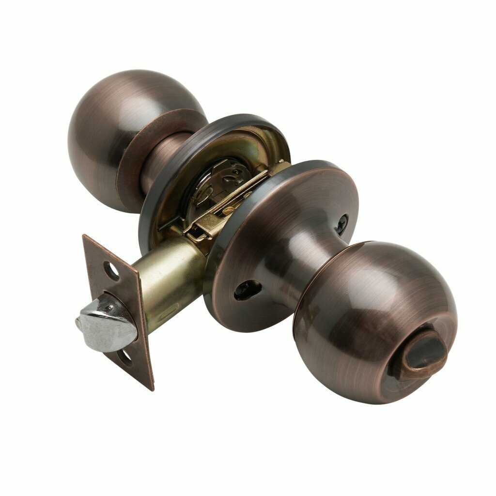 Врезная защелка Vrata ЗШ-03 с фиксатором медь Китай