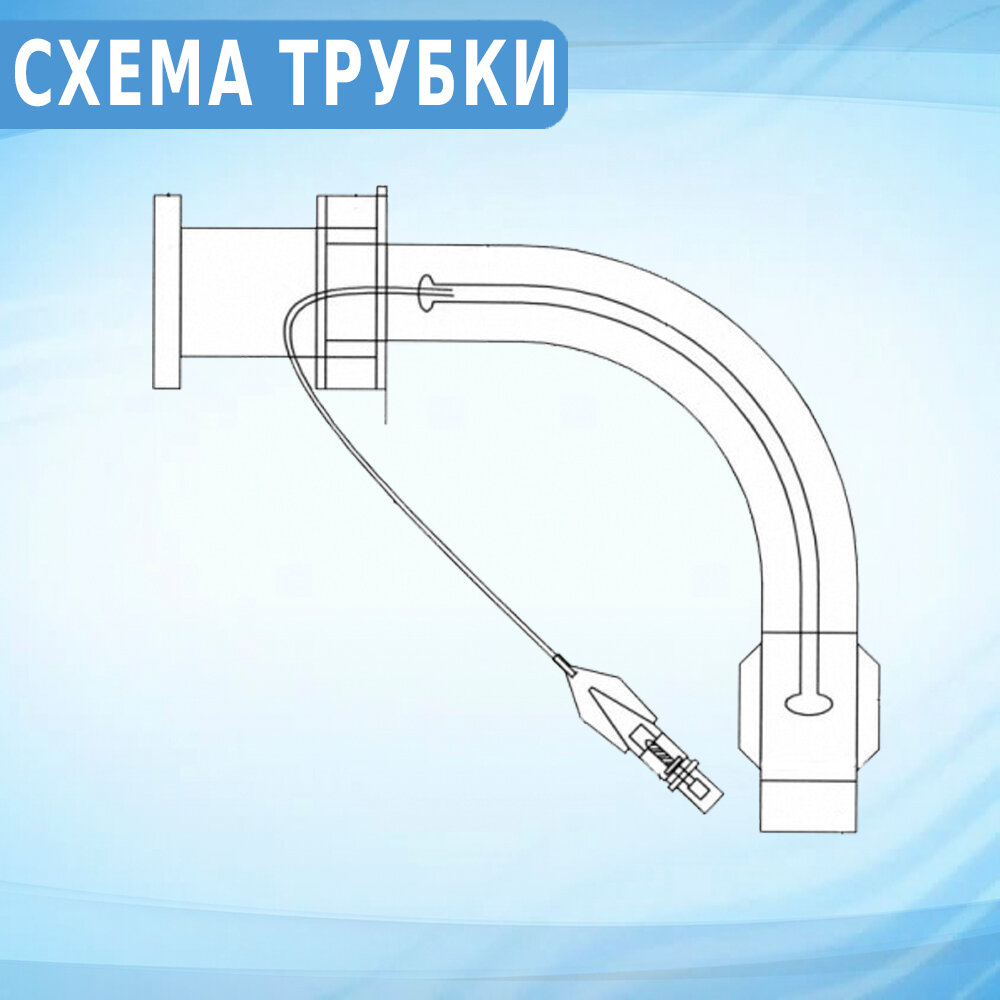 Трахеостомическая трубка с манжетой и обтуратором эиртек Б, размер 7.5 — фото 1