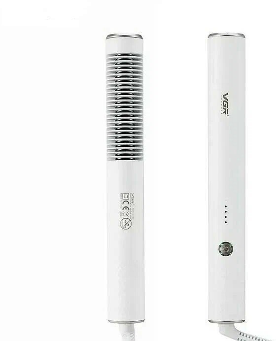 Выпрямитель для волос, Термощетка VGR V-586 , белый — фото 1