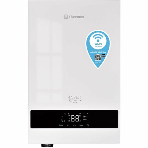 Котел электрический THERMEX Boss 12 Wi-Fi White 12 кВт 600х390х236 белый управление Wi-Fi 46198₽