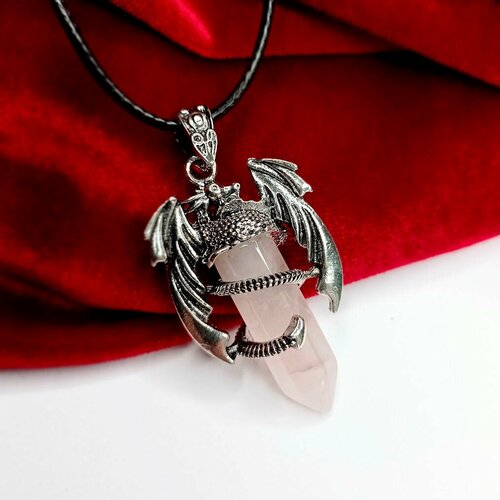 Дракон Розовый кварц / Амулет подвеска, натуральный камень