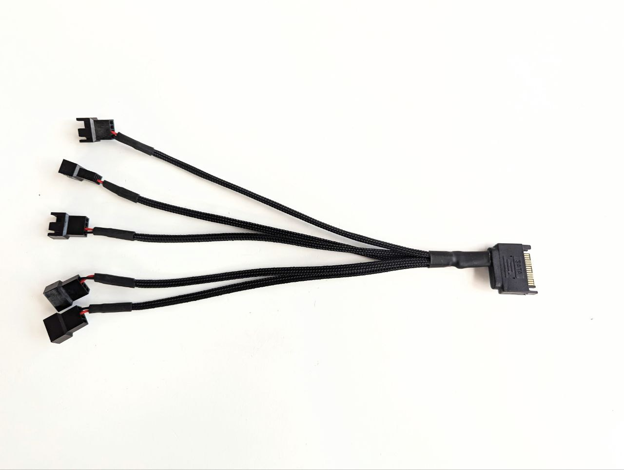 Переходник SATA разветвитель 5-ти корпусных вентиляторов, 4 pin cooler