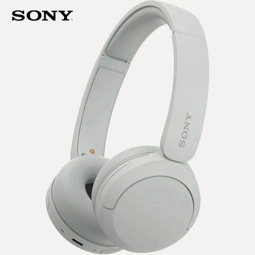 Изображение товара Наушники беспроводные Sony WH-CH520/BZ белые, bluetooth наушники, наушники для телефона
