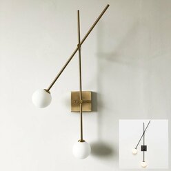 Бра De Fran B-1134 G9*2 9Вт 220B G золотой/матовое стекло, IP20