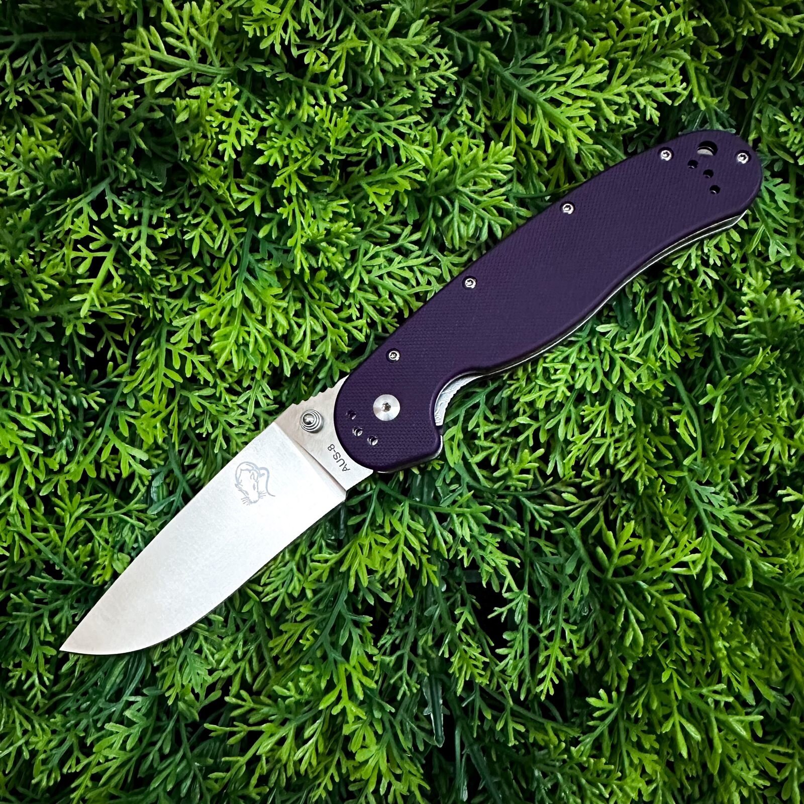 Складной нож Steelcaw Крыса, сталь AUS8, рукоять фиолетовый G10