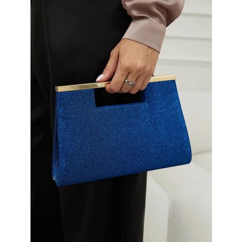 Сумка клатч BERGEN DESIGN, фактура гладкая, рельефная, золотистый