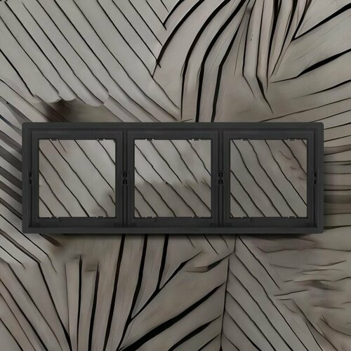 Рамка декоративная черная три поста коллекция VOLT GEO 450₽