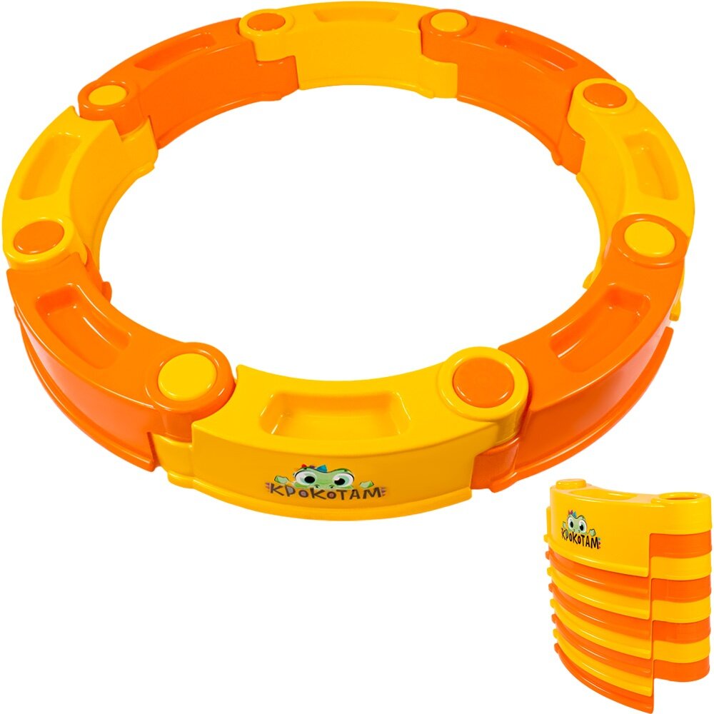 Песочница Крокотам модульная 8 сегментов, желтый и оранжевый (8П311210)