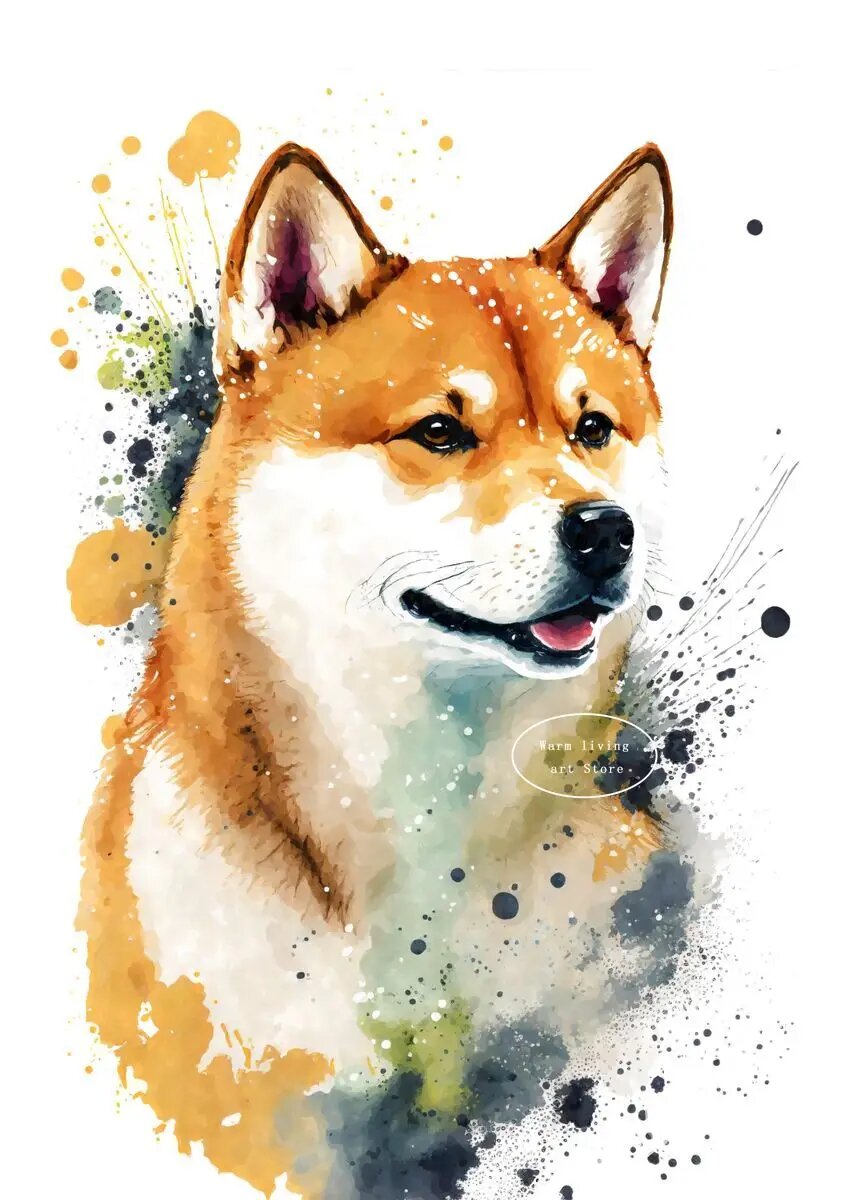 Портрет собак на холсте, 1, 40X60cm Unframed