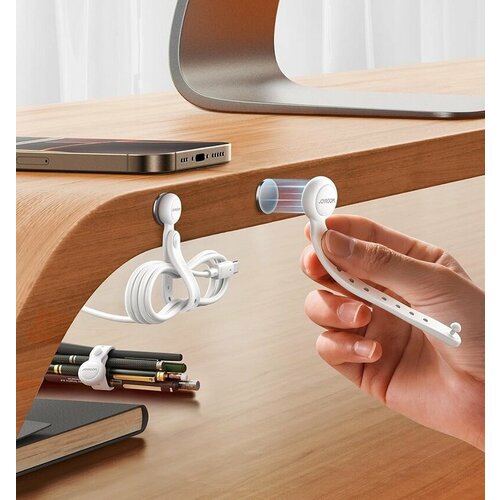 Органайзер держатель для проводов магнитный самоклеющийся 6шт белый 1045₽