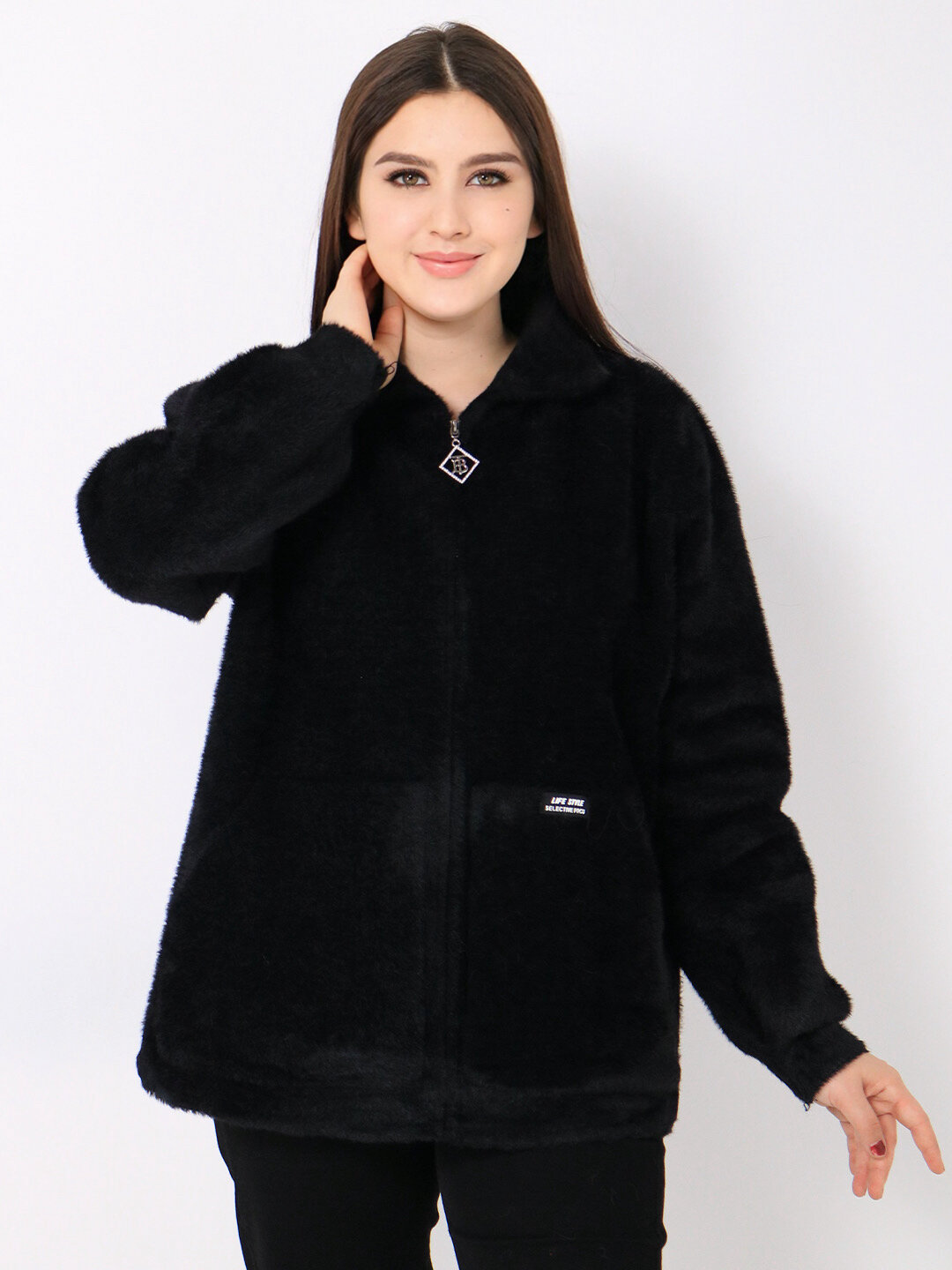 Пальто, размер One Size, черный — фото 1