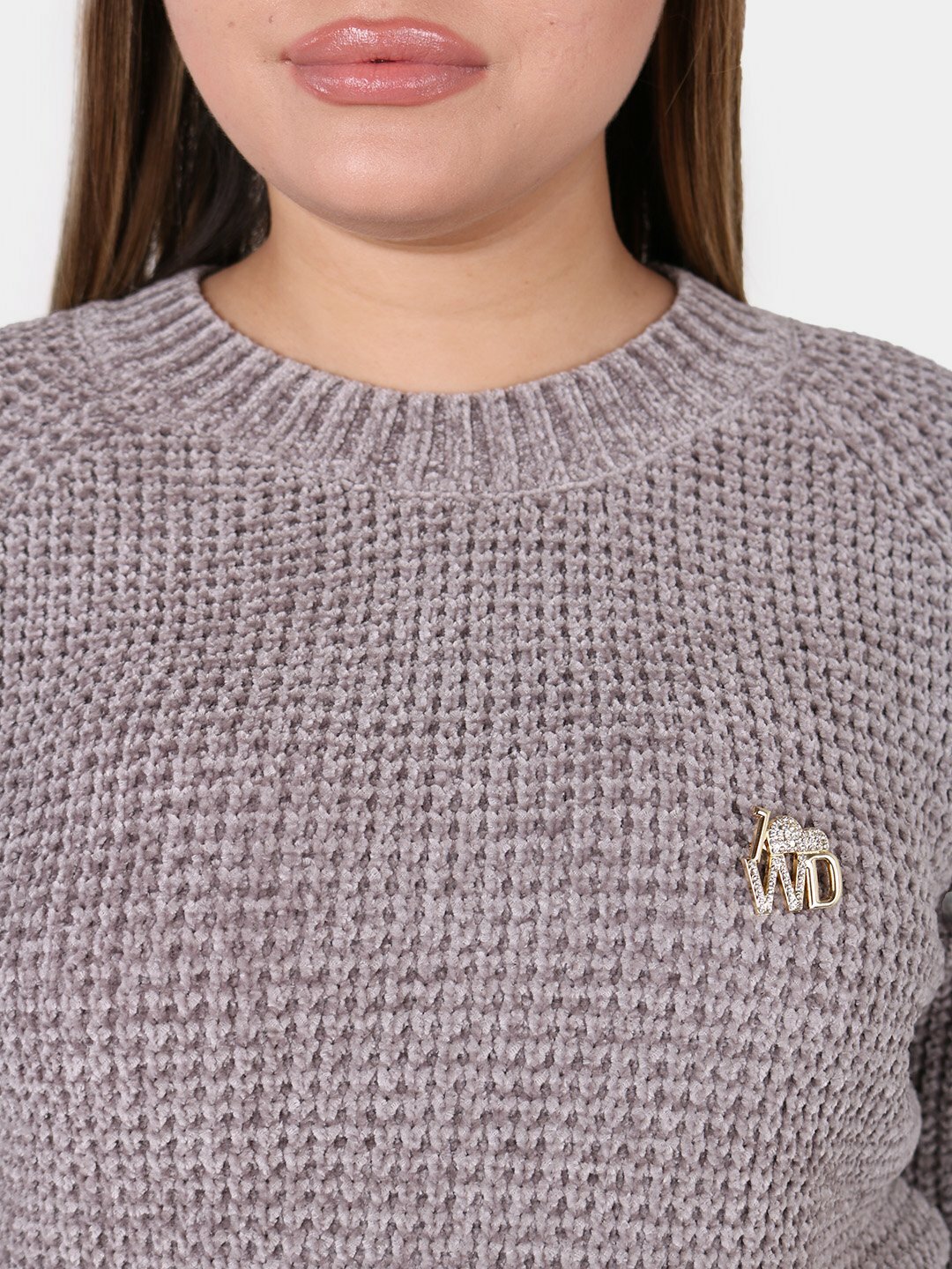 Джемпер , размер One Size, бежевый меланж — фото 1