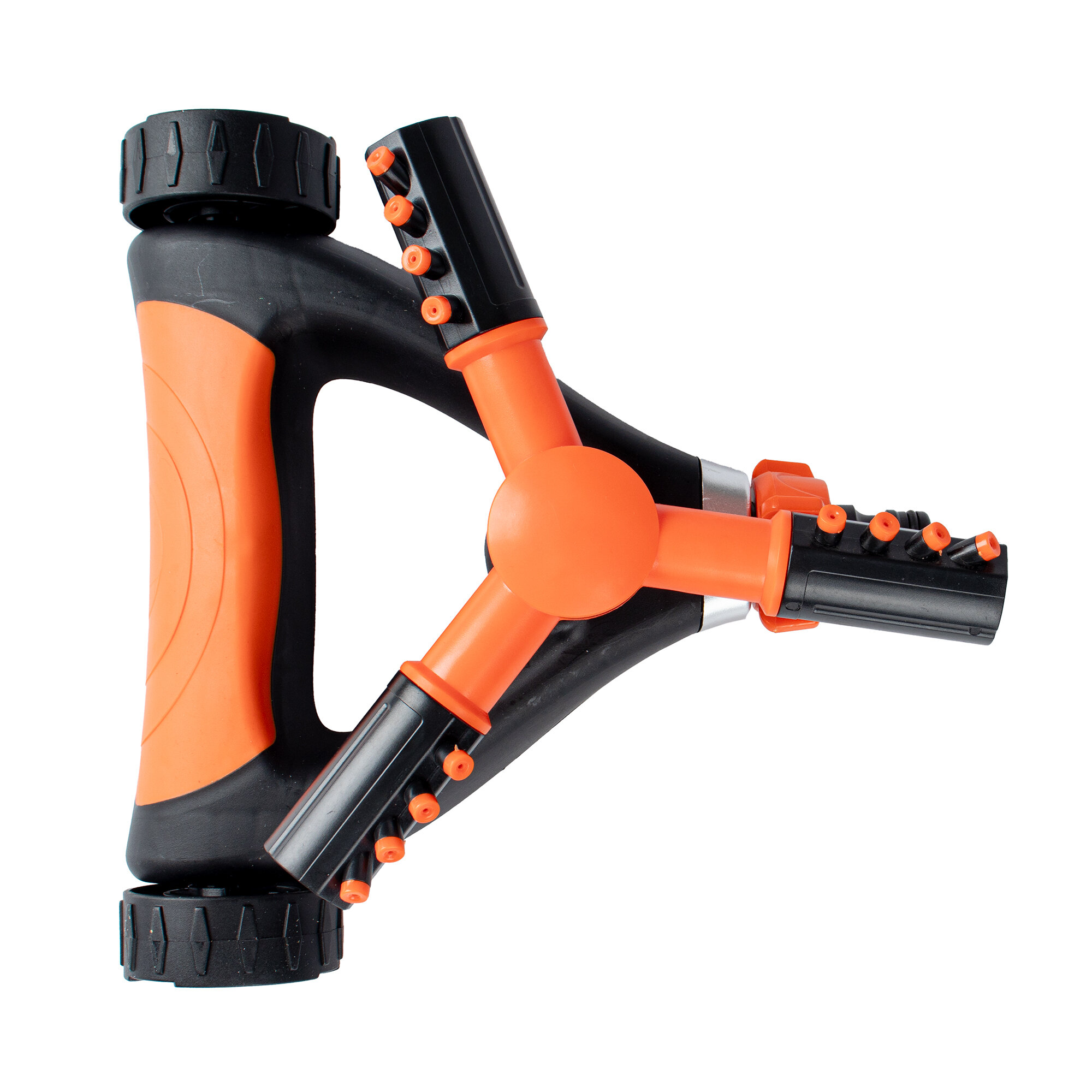 Дождеватели Распылитель GRASSMAN RR-Pro, круговая форма, 3 сопла, оранжевый, на колесиках, площадь полива 250 м²
