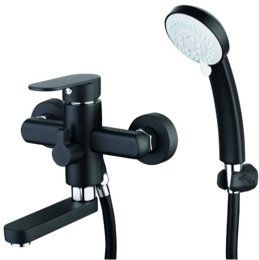 Смеситель ZEGOR LOB3-A128-YB матовый черный