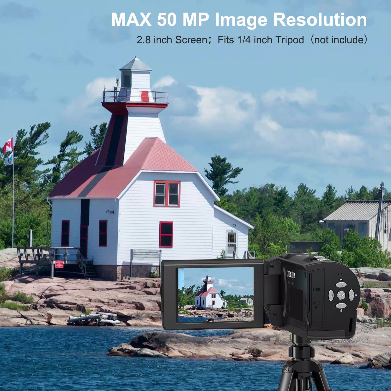 Портативная цифровая камера MAVR DV 2.7, Full 50MP, цвет черный,32GB SD — фото 1