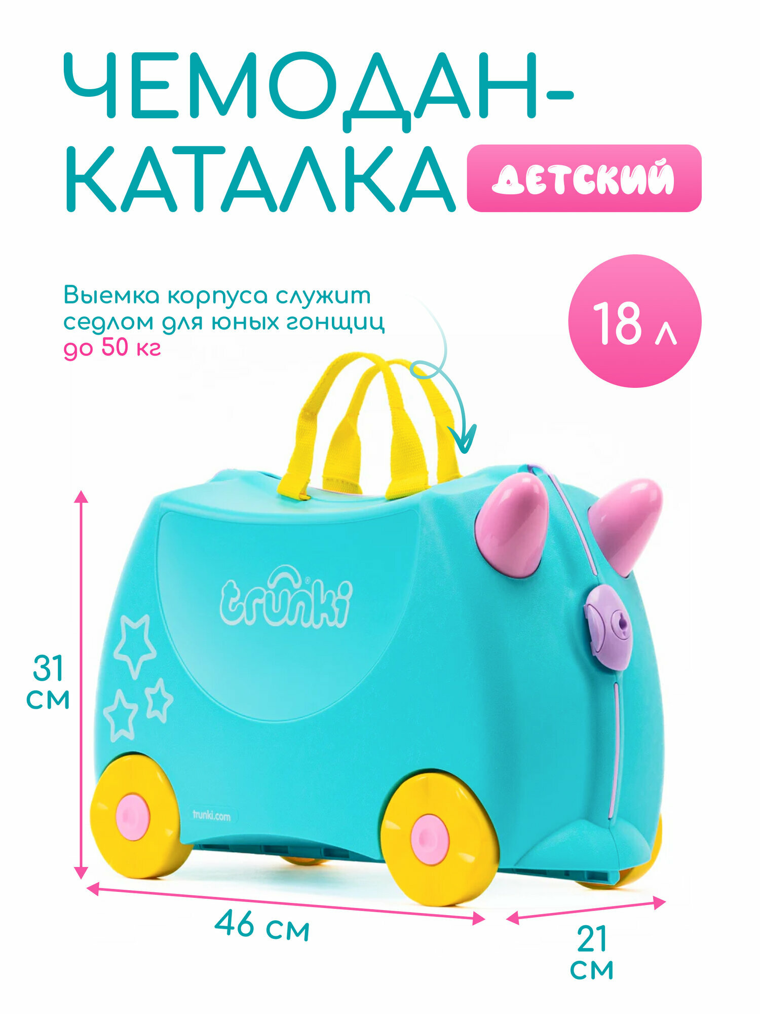 Чемодан-каталка trunki