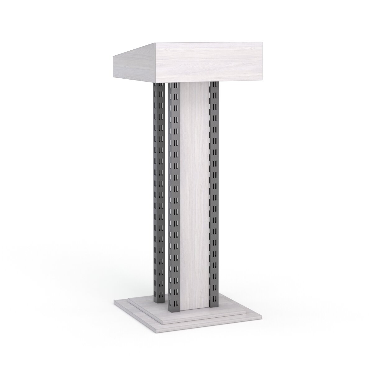 Трибуна "диктор" №4-ХРОМ стационарная, Ясень Анкор светлый - U31104