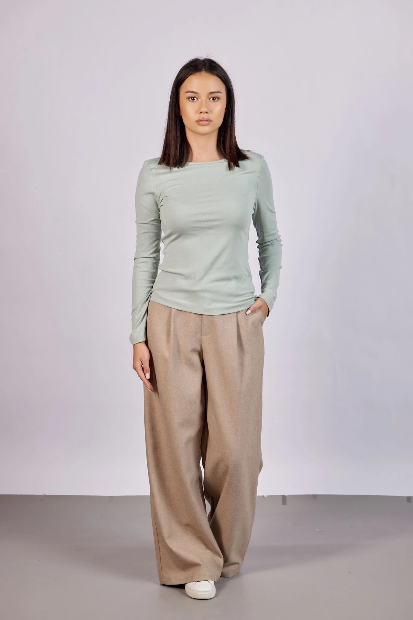 Лонгслив Selfie, размер S, , светло-зеленый — фото 1