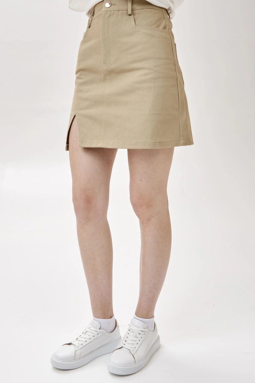 Юбка Selfie, размер L, хаки — фото 1